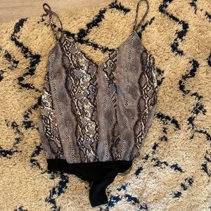 Snakeprint Rampage tank bodysuit. Size medium